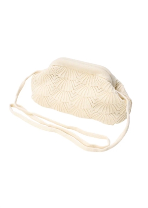 Small shelly clutch Ivory Pico 